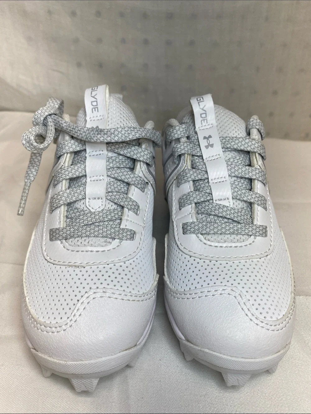 Under Armour Kids Glyde Softball Cleats Size 10K White